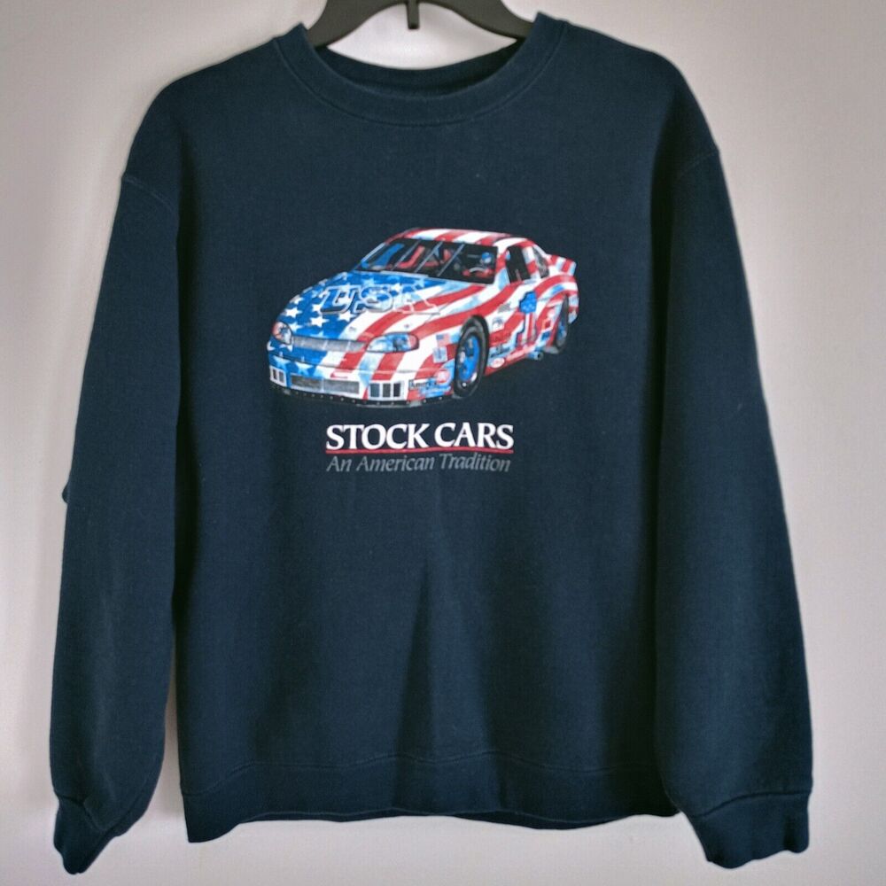 VINTAGE Pluma Men's Sweatshirt Heavy Fleece Crew Neck Pullover Blue Size Medium